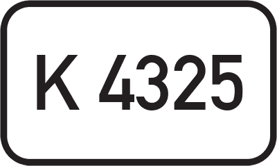 Straßenschild Kreisstraße K 4325