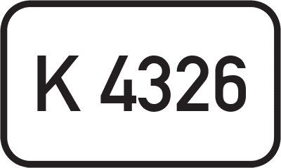 Straßenschild Kreisstraße K 4326