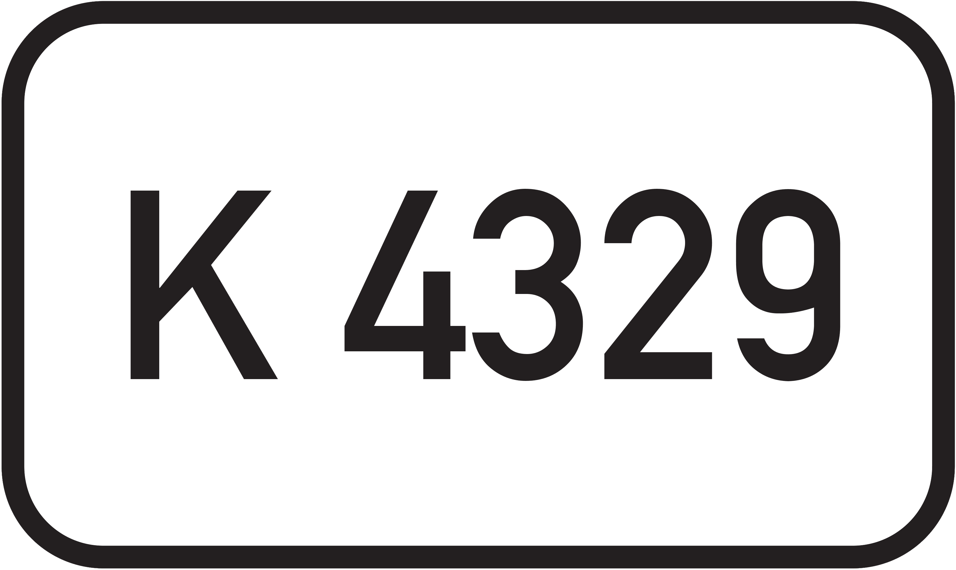 Straßenschild Kreisstraße K 4329