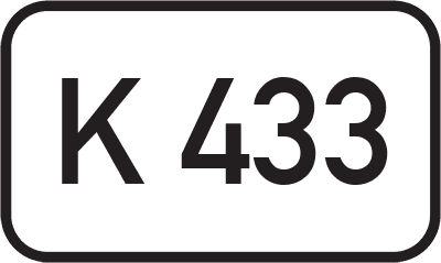 Straßenschild Kreisstraße K 433