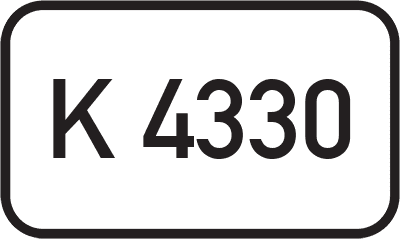 Straßenschild Kreisstraße K 4330