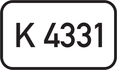 Straßenschild Kreisstraße K 4331