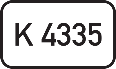 Straßenschild Kreisstraße K 4335
