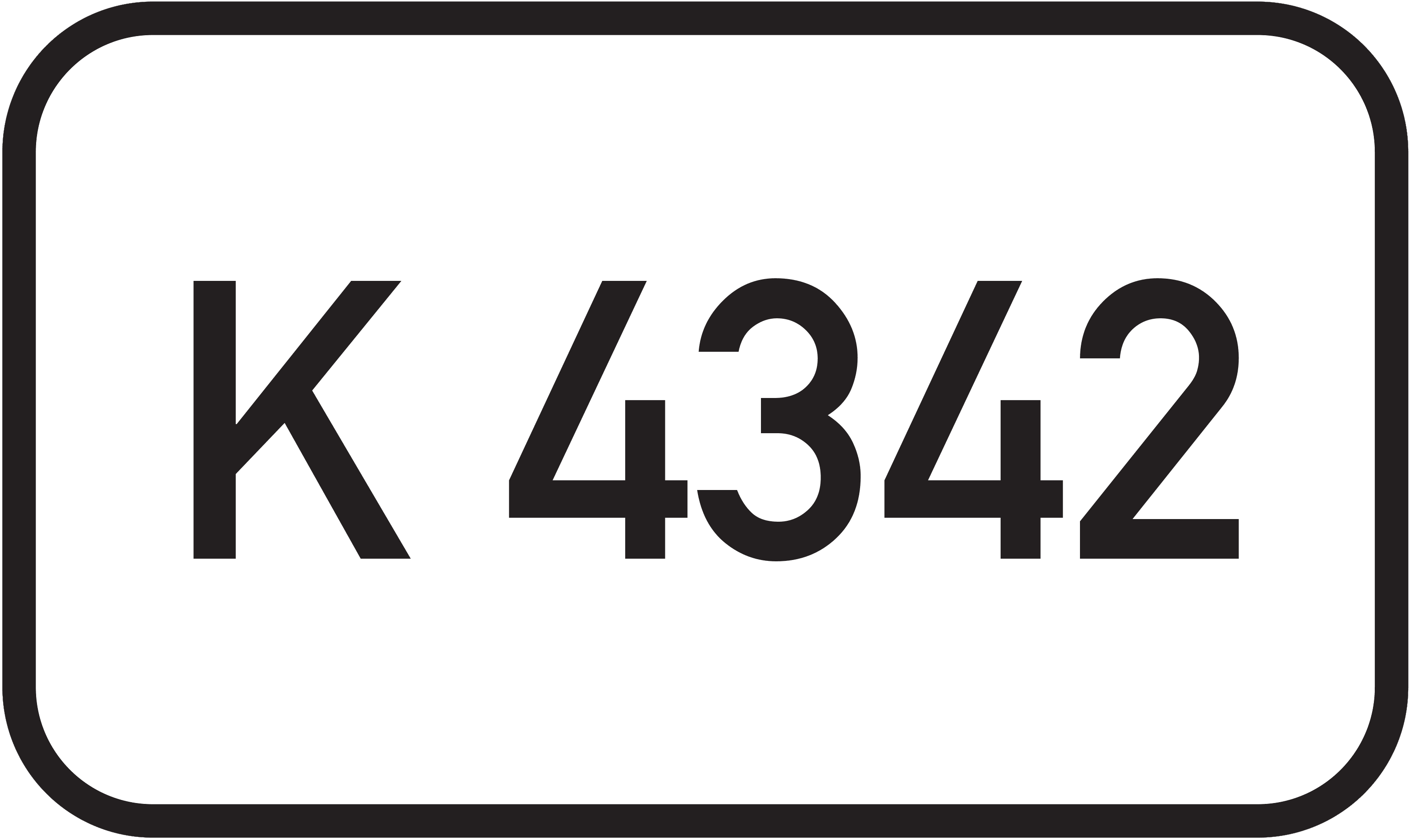 Straßenschild Kreisstraße K 4342