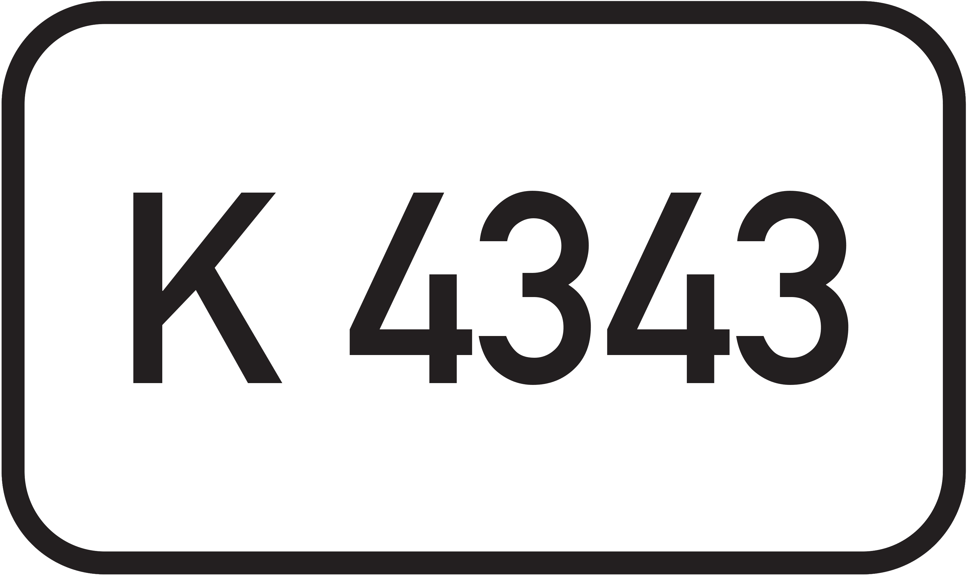 Straßenschild Kreisstraße K 4343