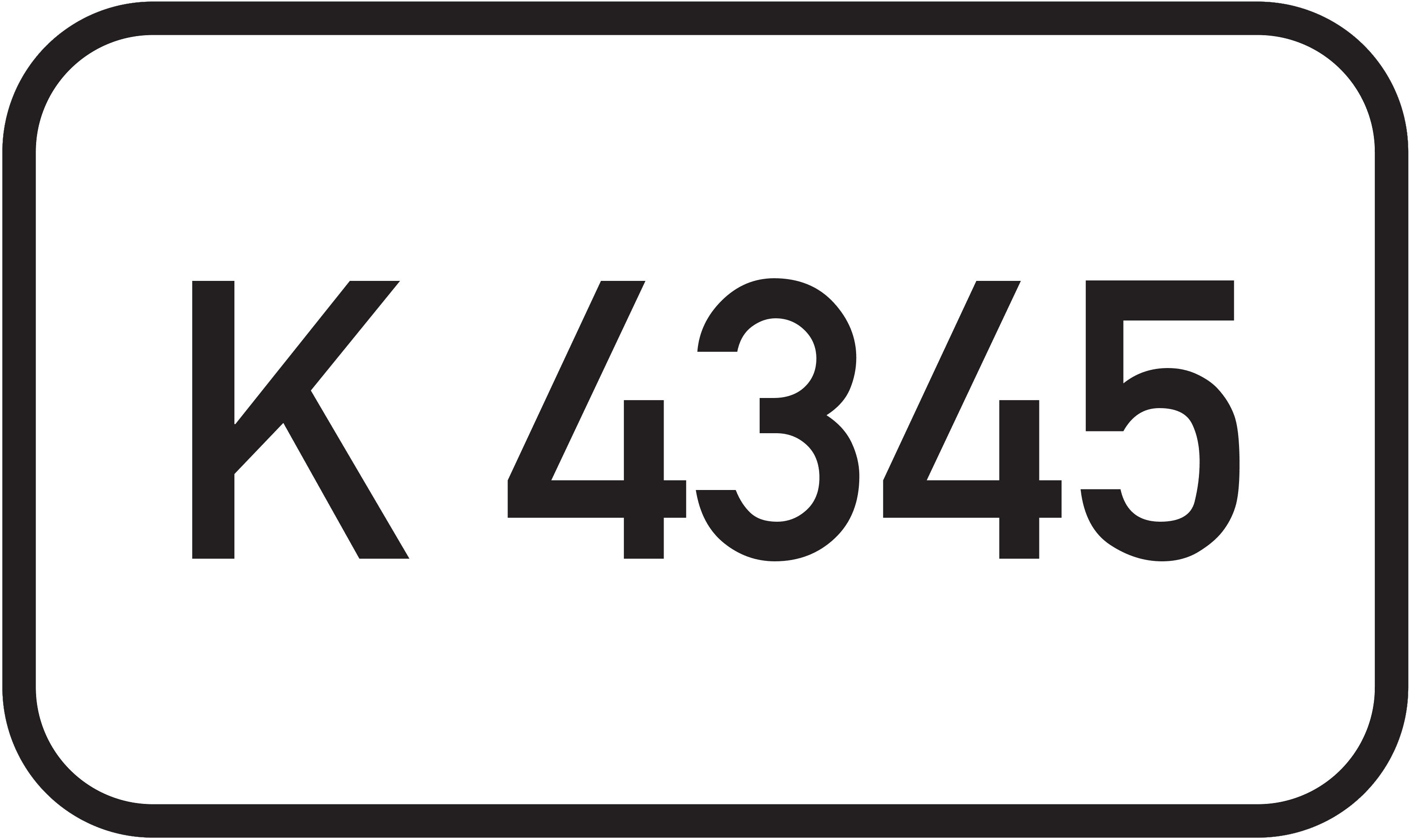 Straßenschild Kreisstraße K 4345