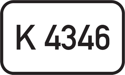 Straßenschild Kreisstraße K 4346