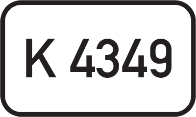 Straßenschild Kreisstraße K 4349