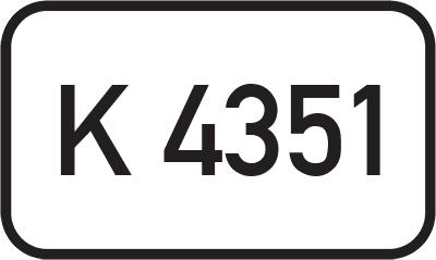 Straßenschild Kreisstraße K 4351