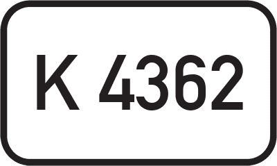 Straßenschild Kreisstraße K 4362
