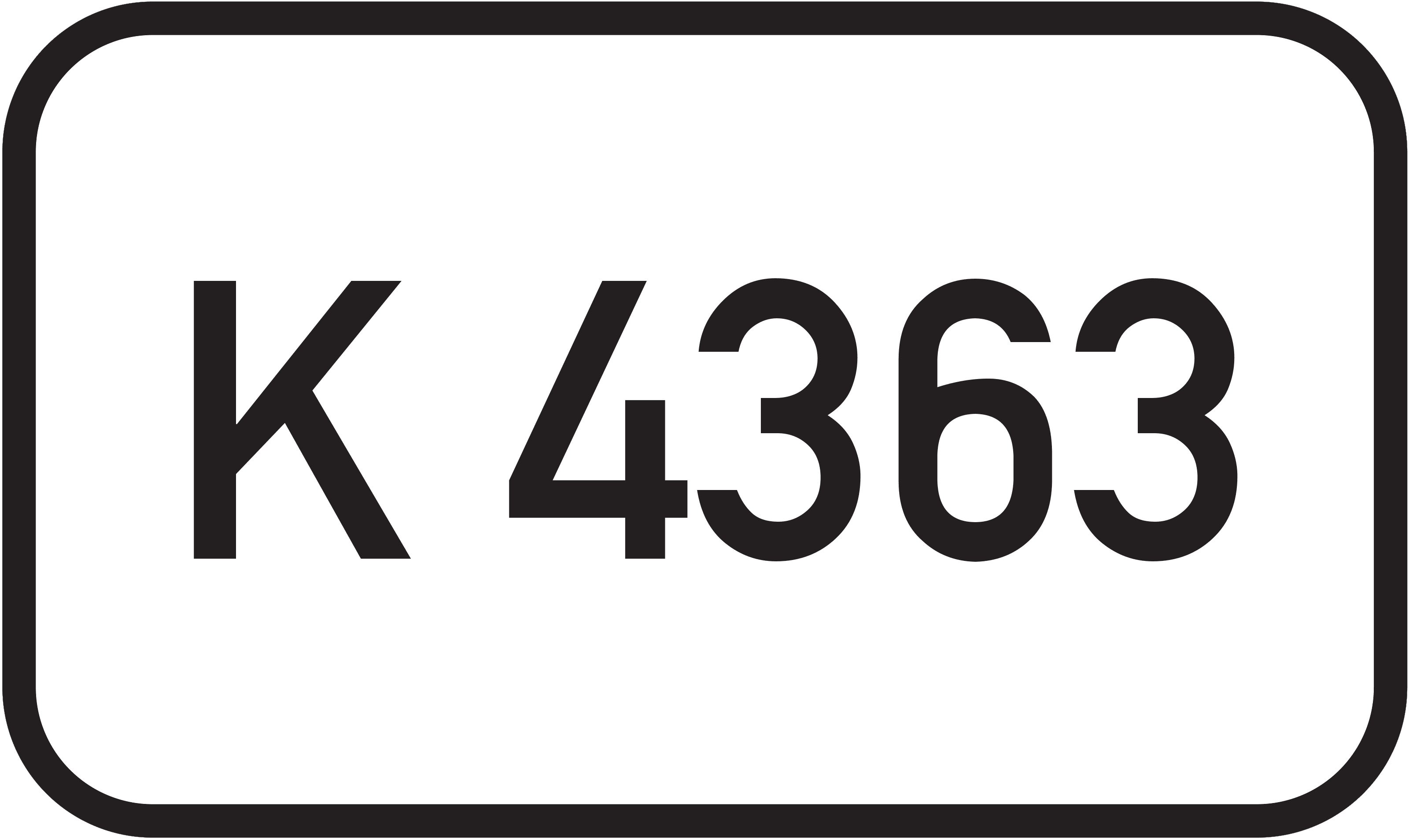 Straßenschild Kreisstraße K 4363