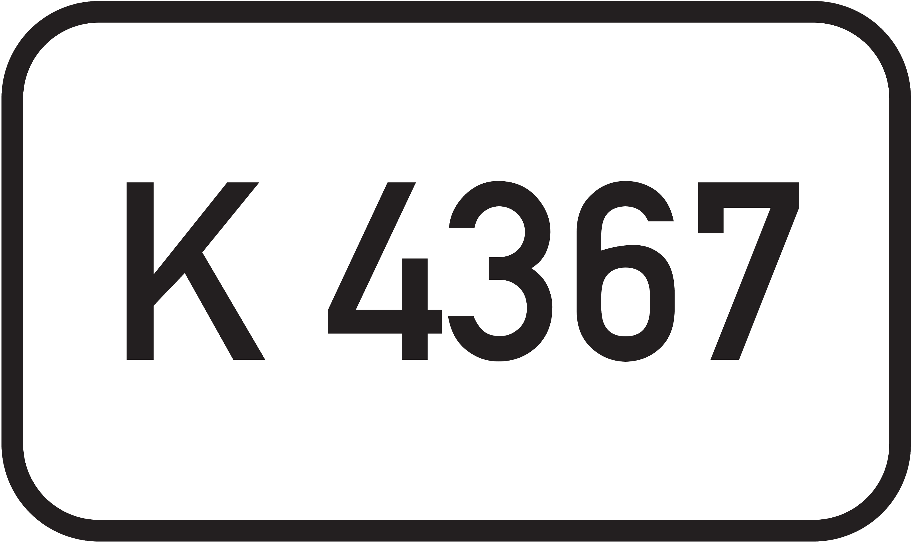 Straßenschild Kreisstraße K 4367