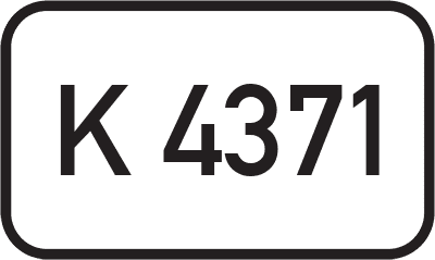 Straßenschild Kreisstraße K 4371
