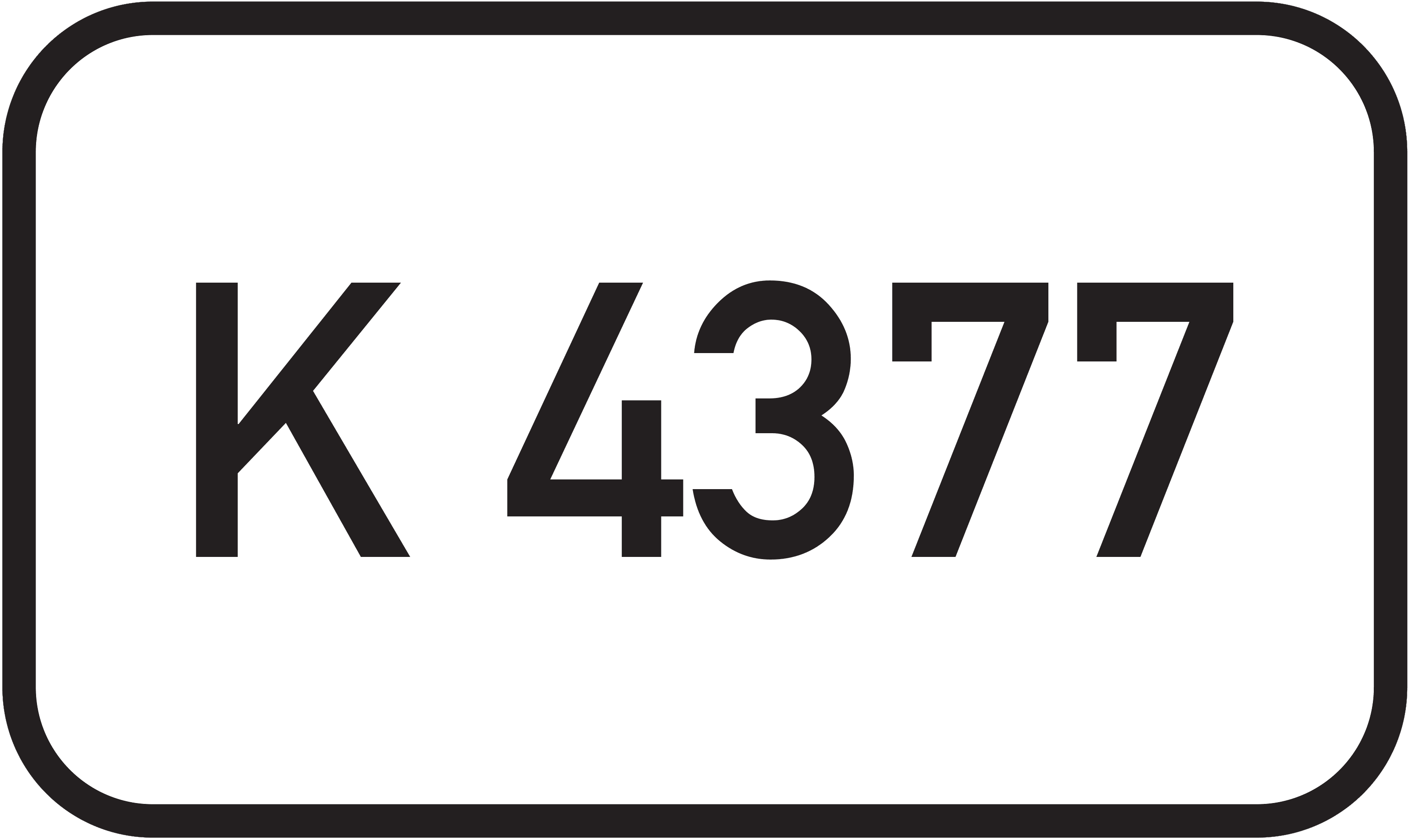 Straßenschild Kreisstraße K 4377