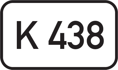 Straßenschild Kreisstraße K 438