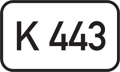 Straßenschild Kreisstraße K 443
