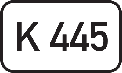 Straßenschild Kreisstraße K 445
