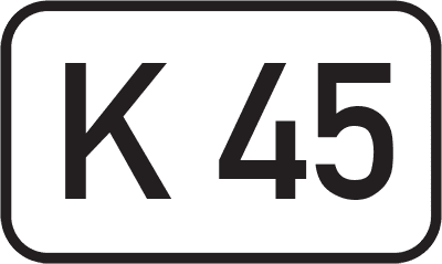 Straßenschild Kreisstraße K 45
