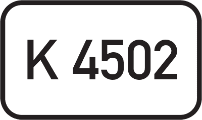 Straßenschild Kreisstraße K 4502