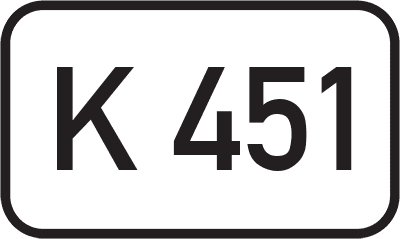 Straßenschild Kreisstraße K 451
