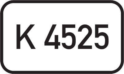Straßenschild Kreisstraße K 4525