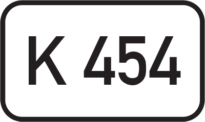 Straßenschild Kreisstraße K 454