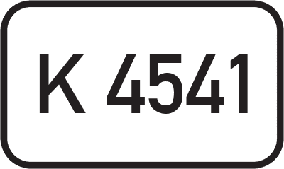 Straßenschild Kreisstraße K 4541