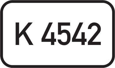 Straßenschild Kreisstraße K 4542