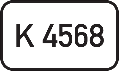 Straßenschild Kreisstraße K 4568