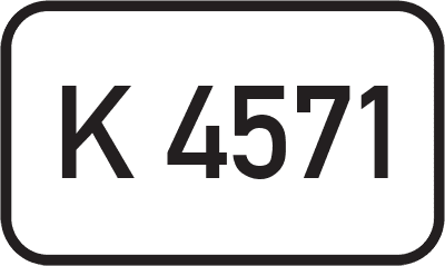 Straßenschild Kreisstraße K 4571