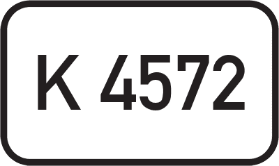 Straßenschild Kreisstraße K 4572
