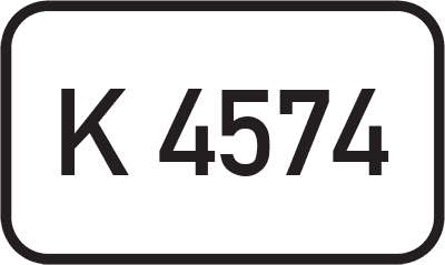 Straßenschild Kreisstraße K 4574