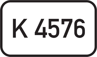Straßenschild Kreisstraße K 4576