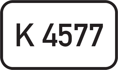 Straßenschild Kreisstraße K 4577