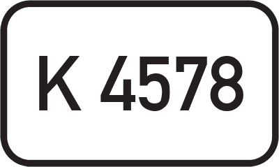 Straßenschild Kreisstraße K 4578
