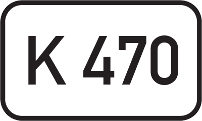Straßenschild Kreisstraße K 470