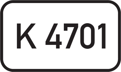 Straßenschild Kreisstraße K 4701