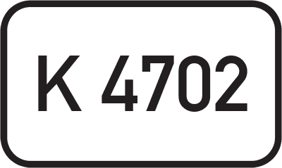 Straßenschild Kreisstraße K 4702