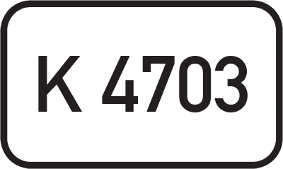 Straßenschild Kreisstraße K 4703