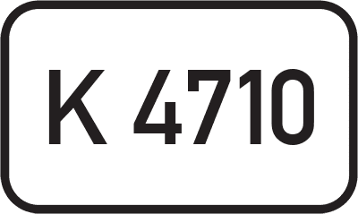 Straßenschild Kreisstraße K 4710