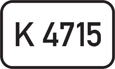 Straßenschild Kreisstraße K 4715