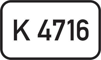 Straßenschild Kreisstraße K 4716