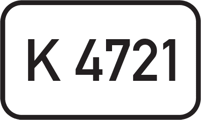 Straßenschild Kreisstraße K 4721