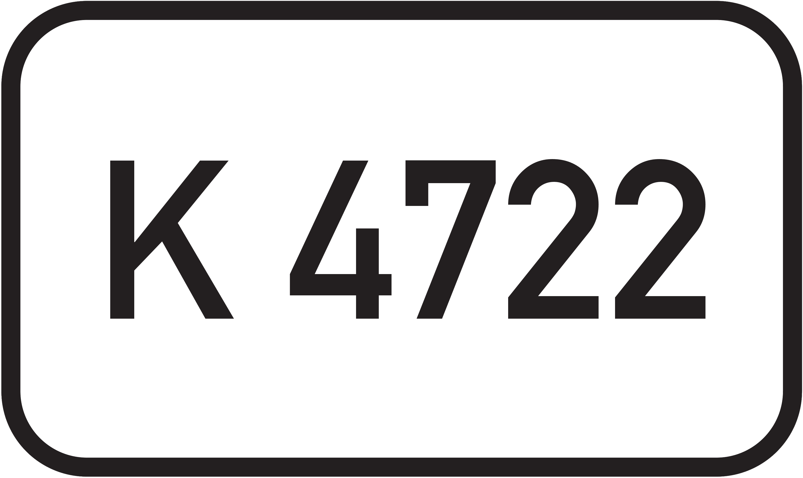 Straßenschild Kreisstraße K 4722