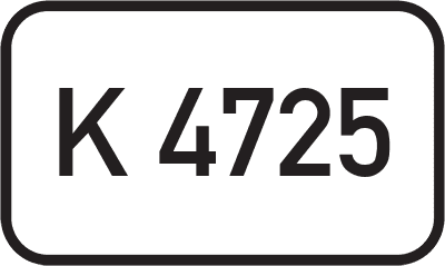 Straßenschild Kreisstraße K 4725