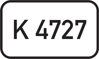 Straßenschild Kreisstraße K 4727