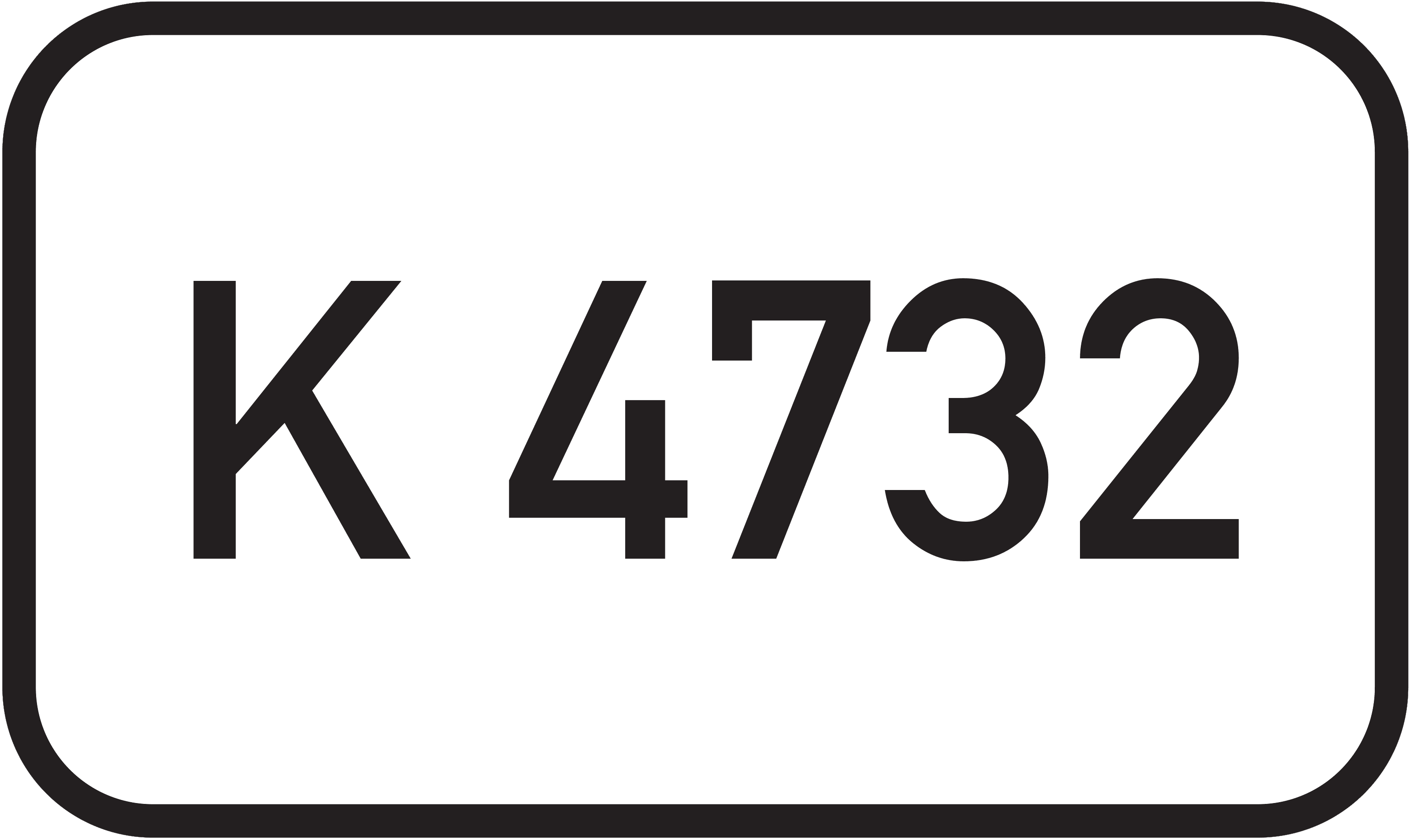 Straßenschild Kreisstraße K 4732