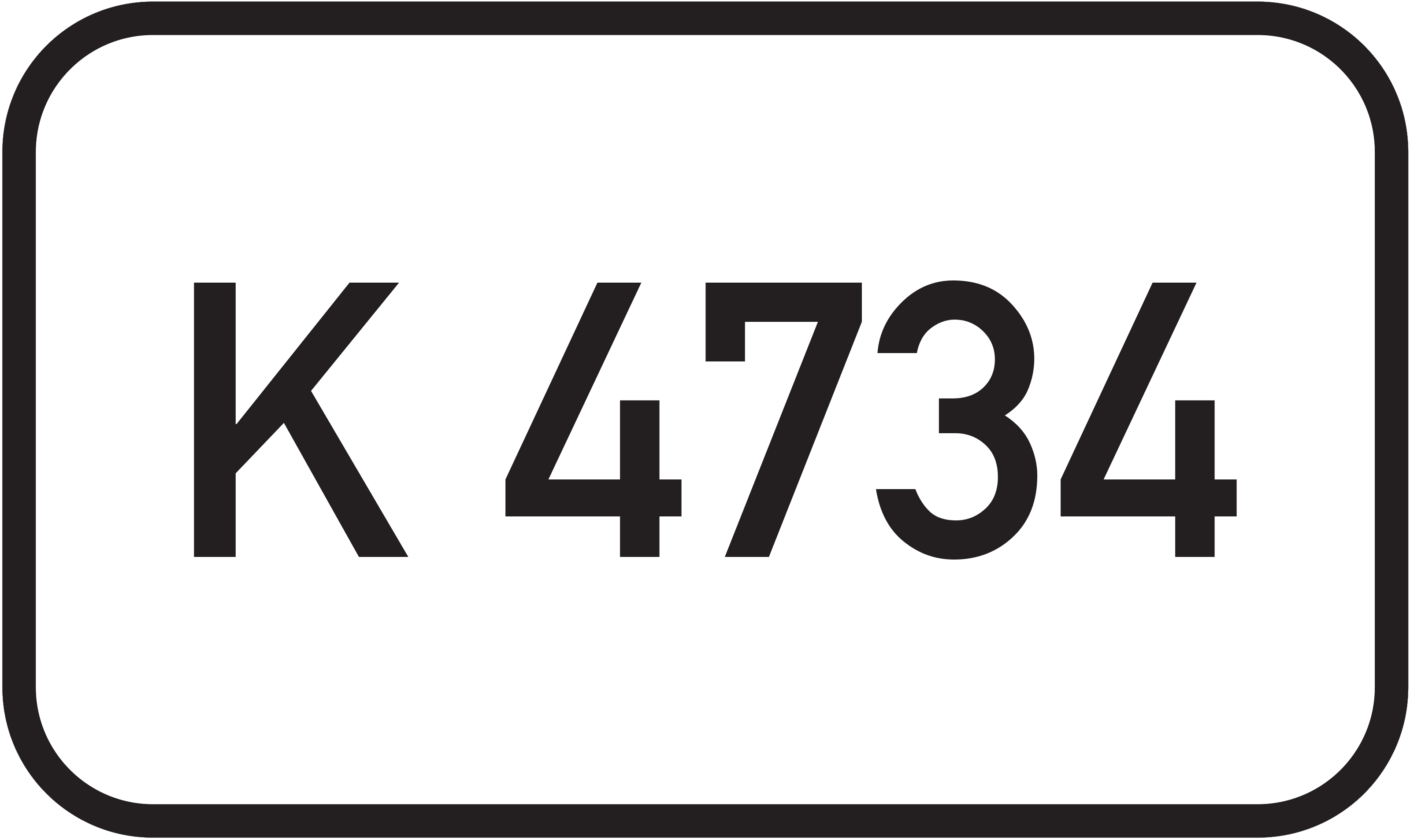 Straßenschild Kreisstraße K 4734