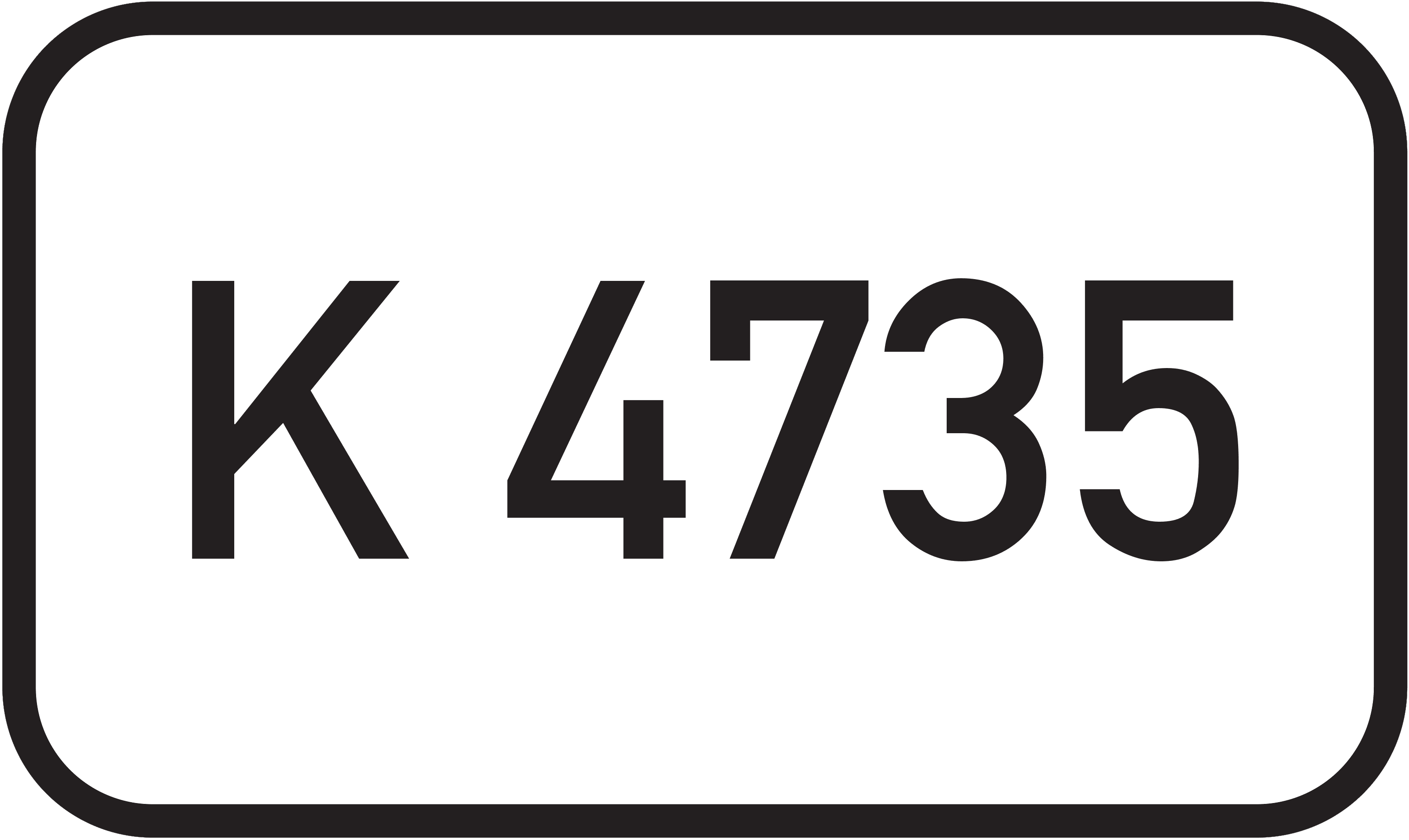 Straßenschild Kreisstraße K 4735