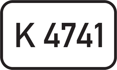 Straßenschild Kreisstraße K 4741